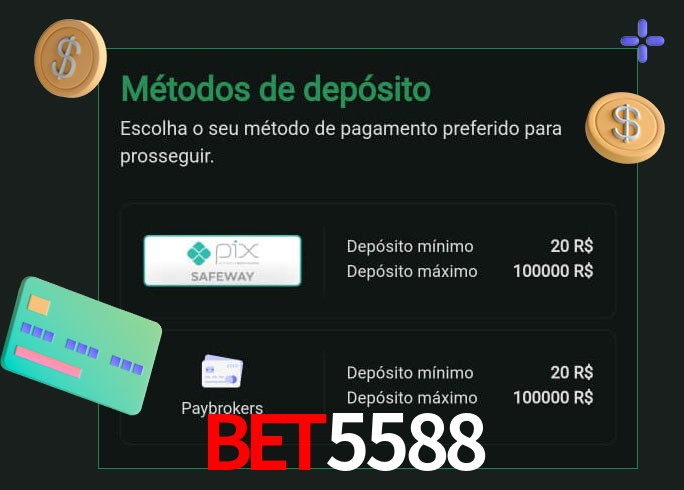 O cassino BET5588 oferece uma grande variedade de métodos de pagamento